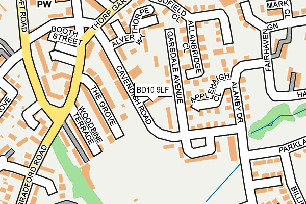 BD10 9LF map - OS OpenMap – Local (Ordnance Survey)