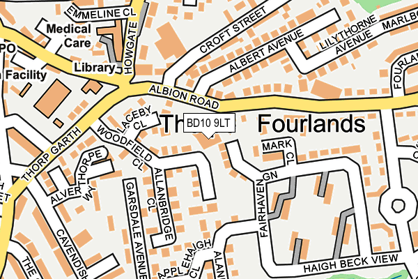 BD10 9LT map - OS OpenMap – Local (Ordnance Survey)