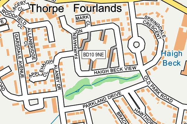 BD10 9NE map - OS OpenMap – Local (Ordnance Survey)