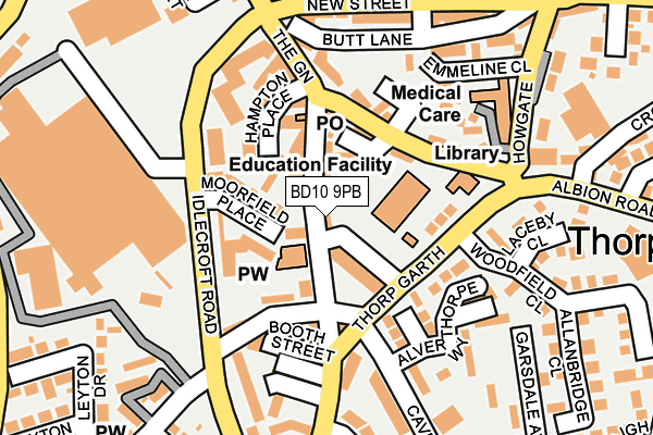 BD10 9PB map - OS OpenMap – Local (Ordnance Survey)