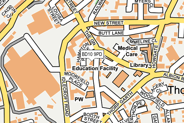 BD10 9PD map - OS OpenMap – Local (Ordnance Survey)