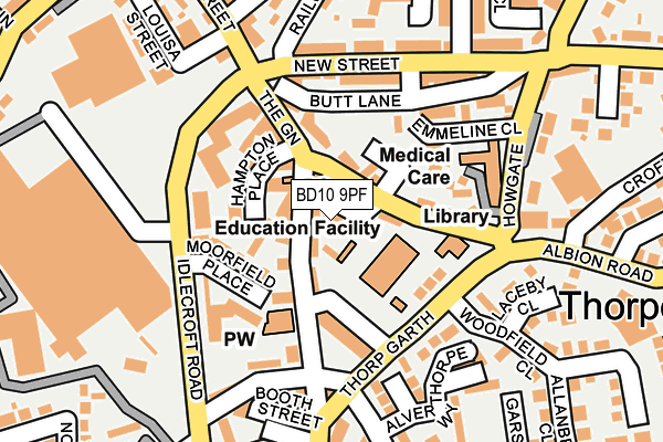 BD10 9PF map - OS OpenMap – Local (Ordnance Survey)