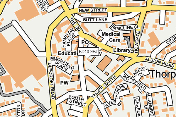 BD10 9PJ map - OS OpenMap – Local (Ordnance Survey)