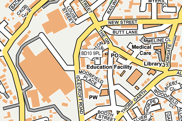 BD10 9PL map - OS OpenMap – Local (Ordnance Survey)