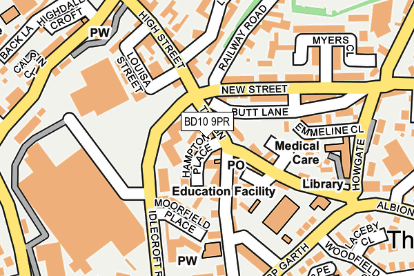 BD10 9PR map - OS OpenMap – Local (Ordnance Survey)