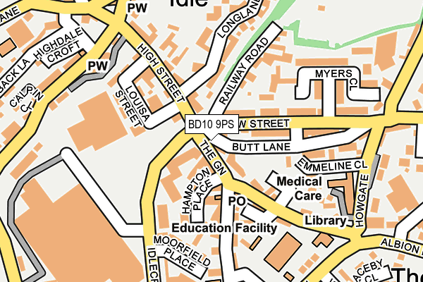 BD10 9PS map - OS OpenMap – Local (Ordnance Survey)