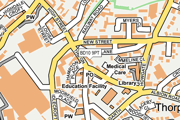 BD10 9PT map - OS OpenMap – Local (Ordnance Survey)