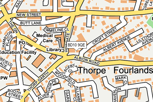 BD10 9QE map - OS OpenMap – Local (Ordnance Survey)