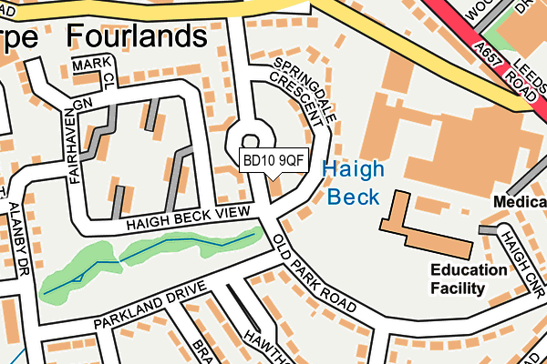 BD10 9QF map - OS OpenMap – Local (Ordnance Survey)