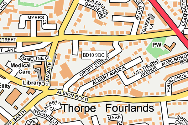 BD10 9QQ map - OS OpenMap – Local (Ordnance Survey)