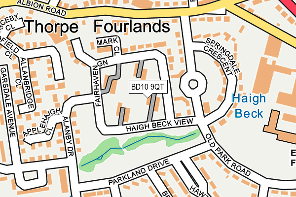 BD10 9QT map - OS OpenMap – Local (Ordnance Survey)