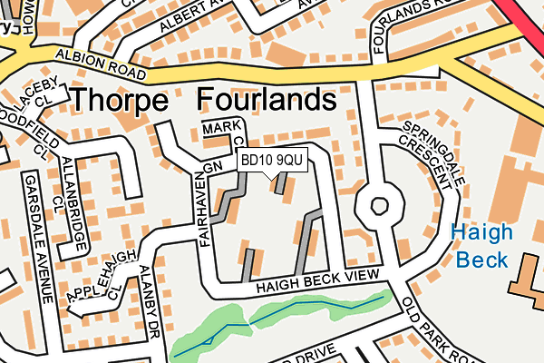 BD10 9QU map - OS OpenMap – Local (Ordnance Survey)