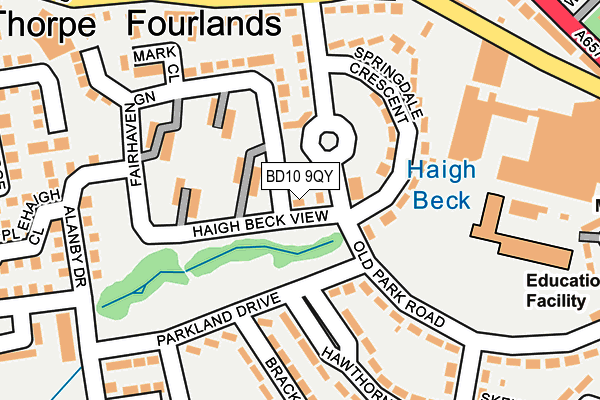 BD10 9QY map - OS OpenMap – Local (Ordnance Survey)