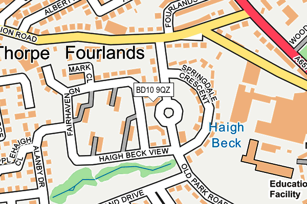 BD10 9QZ map - OS OpenMap – Local (Ordnance Survey)