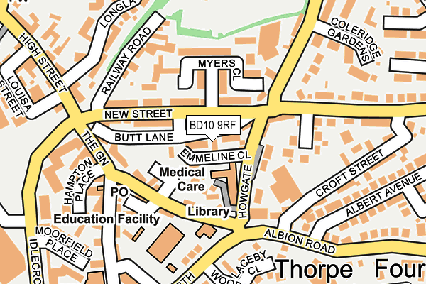 BD10 9RF map - OS OpenMap – Local (Ordnance Survey)