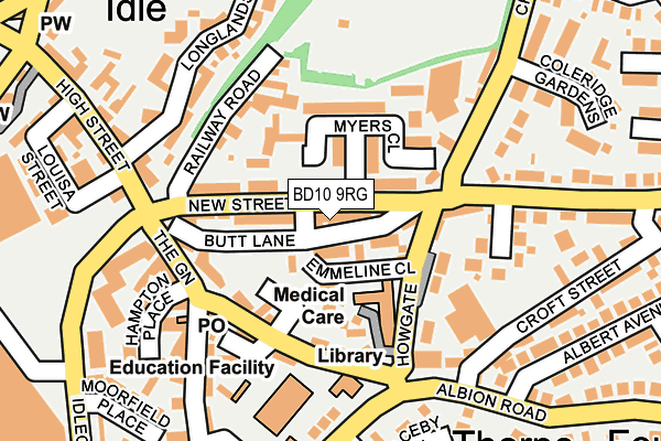 BD10 9RG map - OS OpenMap – Local (Ordnance Survey)