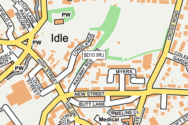 BD10 9RJ map - OS OpenMap – Local (Ordnance Survey)