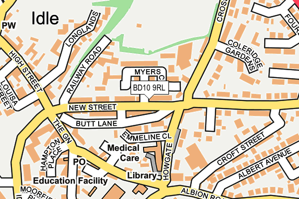 BD10 9RL map - OS OpenMap – Local (Ordnance Survey)