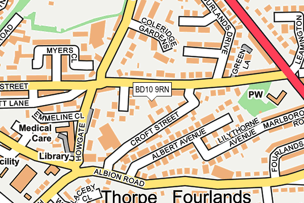 BD10 9RN map - OS OpenMap – Local (Ordnance Survey)