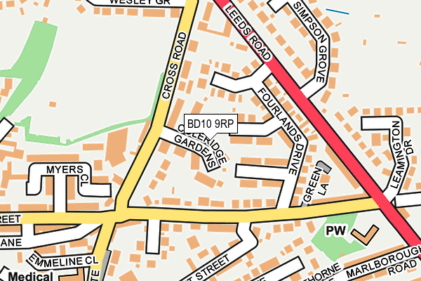 BD10 9RP map - OS OpenMap – Local (Ordnance Survey)