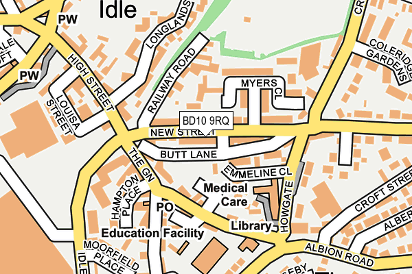 BD10 9RQ map - OS OpenMap – Local (Ordnance Survey)
