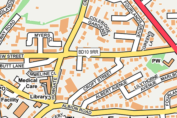 BD10 9RR map - OS OpenMap – Local (Ordnance Survey)