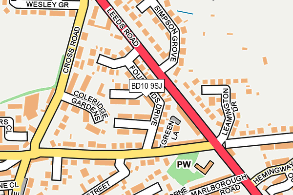 BD10 9SJ map - OS OpenMap – Local (Ordnance Survey)