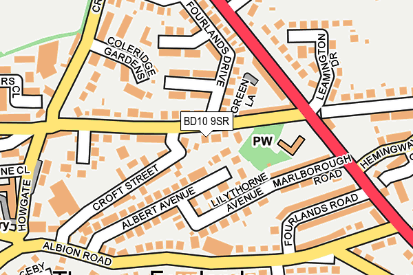BD10 9SR map - OS OpenMap – Local (Ordnance Survey)