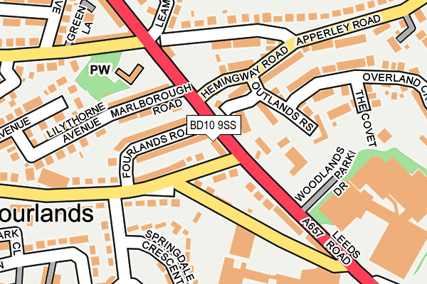 BD10 9SS map - OS OpenMap – Local (Ordnance Survey)