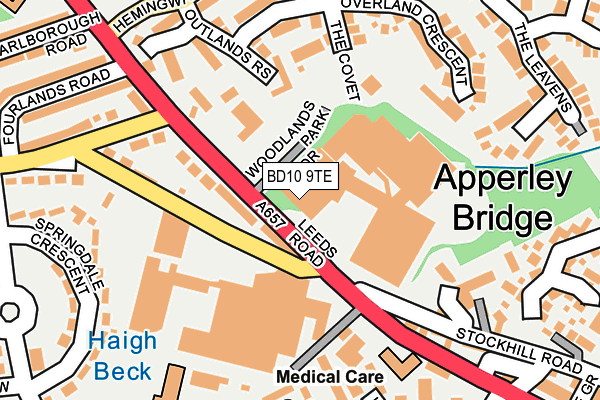 BD10 9TE map - OS OpenMap – Local (Ordnance Survey)