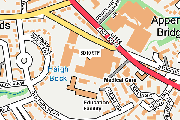 BD10 9TF map - OS OpenMap – Local (Ordnance Survey)