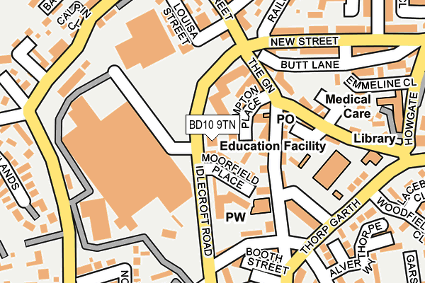 BD10 9TN map - OS OpenMap – Local (Ordnance Survey)