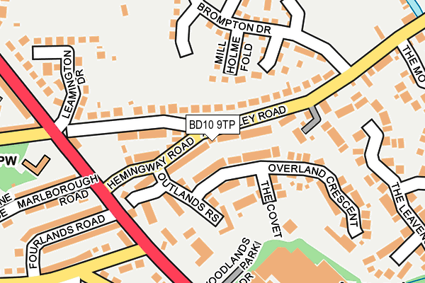 BD10 9TP map - OS OpenMap – Local (Ordnance Survey)