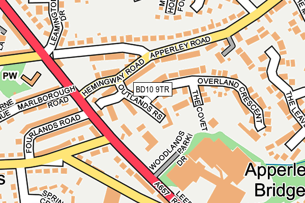 BD10 9TR map - OS OpenMap – Local (Ordnance Survey)