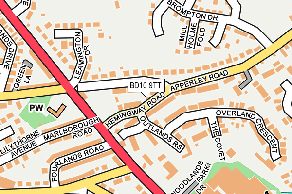 BD10 9TT map - OS OpenMap – Local (Ordnance Survey)
