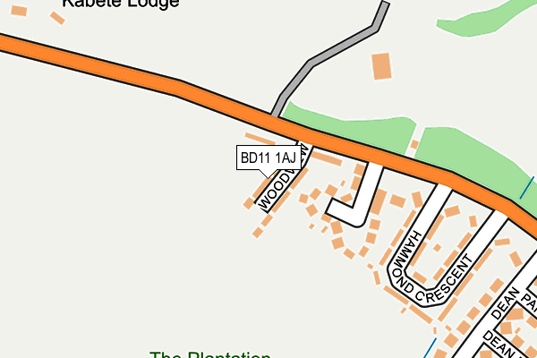 BD11 1AJ map - OS OpenMap – Local (Ordnance Survey)