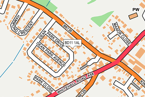 BD11 1AL map - OS OpenMap – Local (Ordnance Survey)