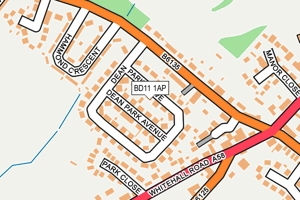BD11 1AP map - OS OpenMap – Local (Ordnance Survey)