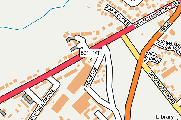 BD11 1AT map - OS OpenMap – Local (Ordnance Survey)