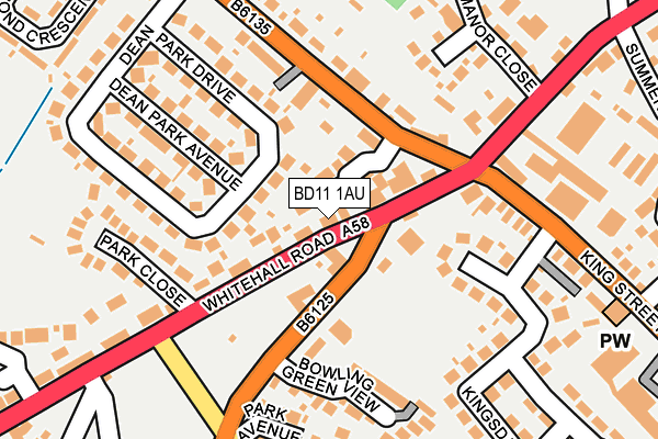 BD11 1AU map - OS OpenMap – Local (Ordnance Survey)