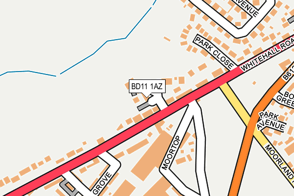BD11 1AZ map - OS OpenMap – Local (Ordnance Survey)
