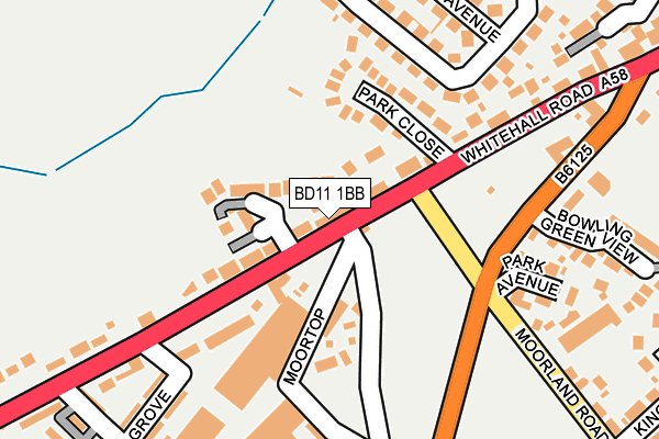 BD11 1BB map - OS OpenMap – Local (Ordnance Survey)