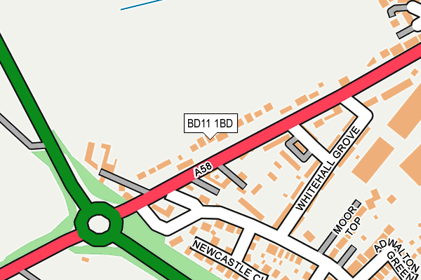 BD11 1BD map - OS OpenMap – Local (Ordnance Survey)