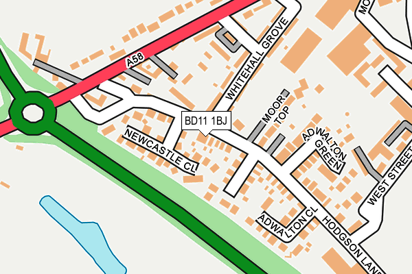 BD11 1BJ map - OS OpenMap – Local (Ordnance Survey)