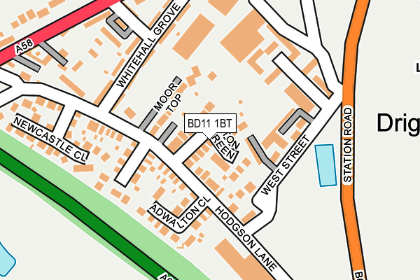 BD11 1BT map - OS OpenMap – Local (Ordnance Survey)