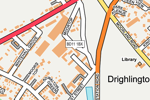 BD11 1BX map - OS OpenMap – Local (Ordnance Survey)