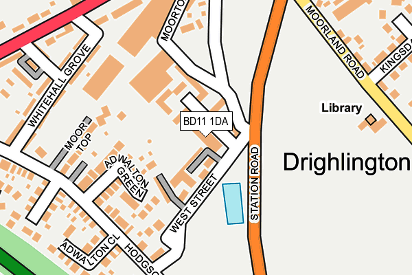 BD11 1DA map - OS OpenMap – Local (Ordnance Survey)