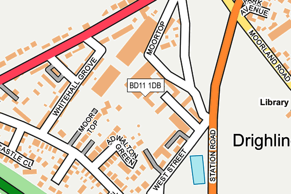 BD11 1DB map - OS OpenMap – Local (Ordnance Survey)