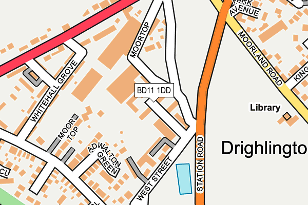 BD11 1DD map - OS OpenMap – Local (Ordnance Survey)