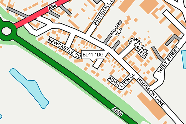 BD11 1DG map - OS OpenMap – Local (Ordnance Survey)